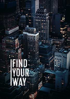 Cityscape with Inspirational Quote