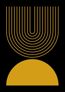 Golden Arches Abstract Art