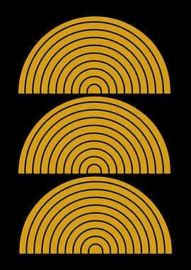 Golden Arches Abstract Art