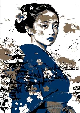 Geisha in Traditional Kimono