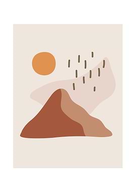 Abstract Mountain Landscape