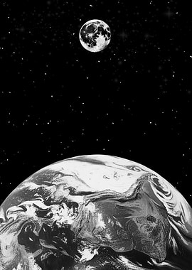 Earth and Moon in Space