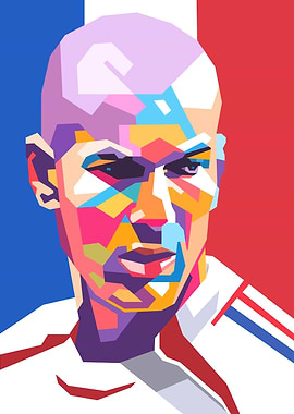Zinedine Zidane Pop Art