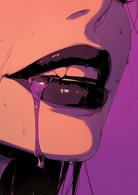 Purple Drip Art