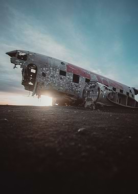 Wrecked Airplane in Iceland