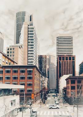 Cityscape with Skyscrapers