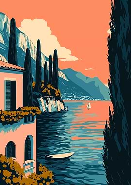 Italian Lakeside Villa Minimalist Art