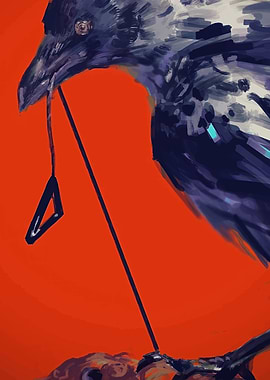 Raven with a String