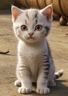 Cute Kitten Portrait
