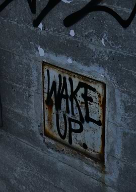 'Wake Up' Graffiti