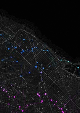 City Map with Connections