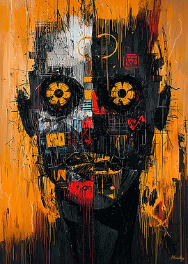 Neoexpressionist Urban Chaos Portrait