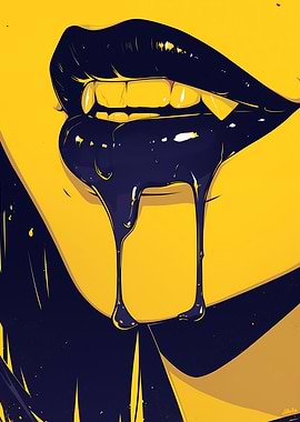 Dripping Black Lips