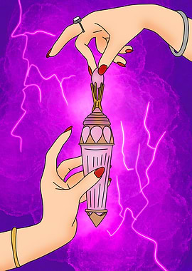 Death Becomes Her Musical - Flask With Hands