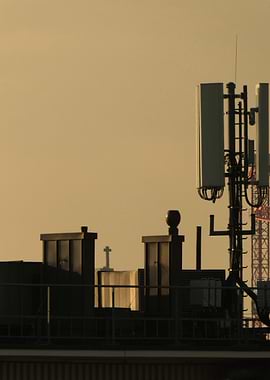 Silhouetted Cell Tower