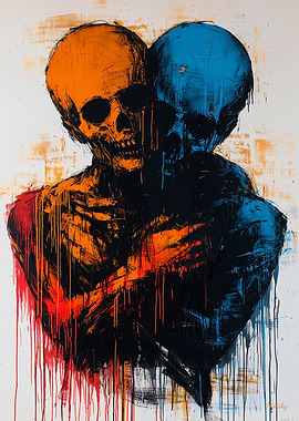 Duality of Souls Contemporary Expressionist Artwork