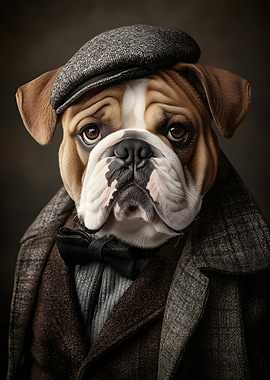 Stylish Bulldog Portrait