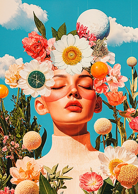 Floral Collage Woman