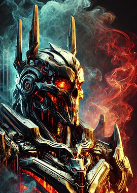 Infernal Cyber Overlord: The Molten Machine Skull King of Ember