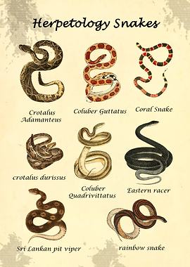 Herpetology Snake Chart