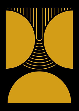 Abstract Gold & Black Art