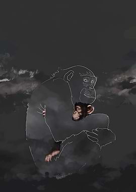 Chimpanzee Mother and Child