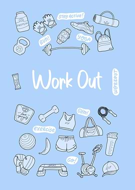 Workout Doodle Illustration