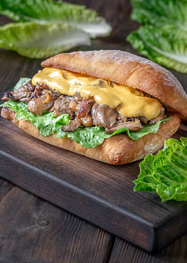 Mushroom & Cheese Sandwich