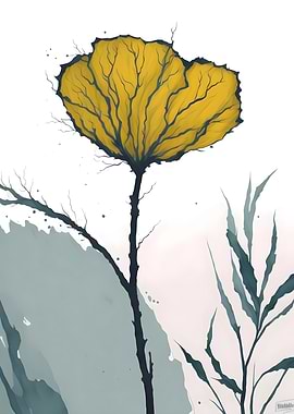 Abstract Yellow Flower