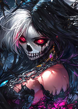 Dark Anime Skull Girl