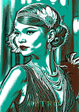 Retro Woman Portrait