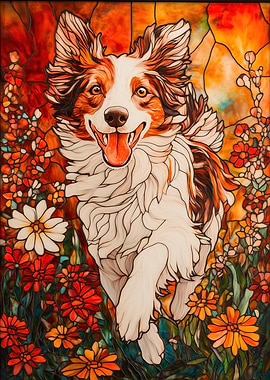 Stained Glass Dog