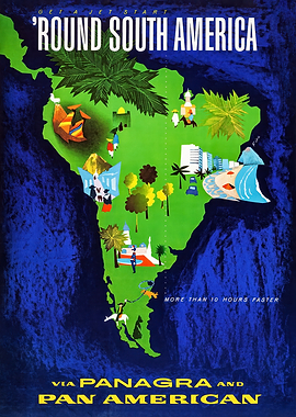 South America Travel Poster