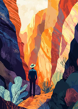 Canyon Wanderer Inspirational Art