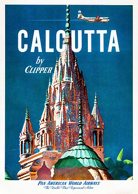 Calcutta by Clipper Travel Poster