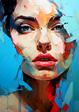 Fragmented Beauty – Abstract Portrait Art
