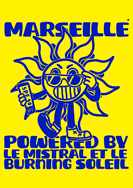 Marseille Sun Illustration