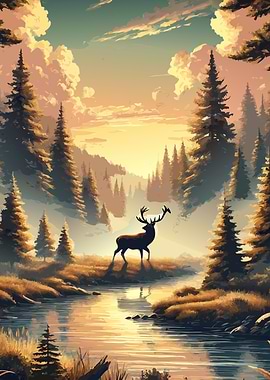 Deer in Forest