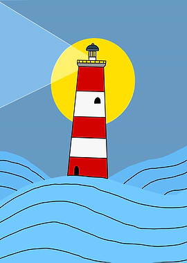 Lighthouse on the Sea