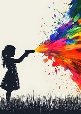 Girl Shooting Colors