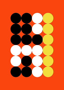 Abstract Circle Minimal Bauhaus Style Art