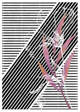 Floral Stripes Art Print