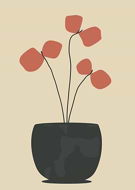 Minimalist Plant Painting