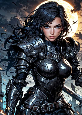 Moonlit Warrior of Shadows