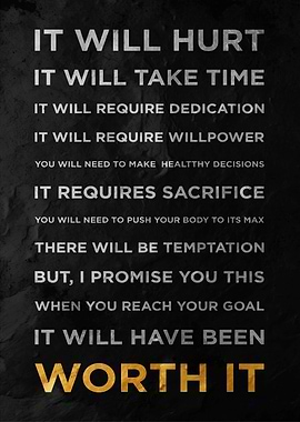 Worth It Motivational Quote