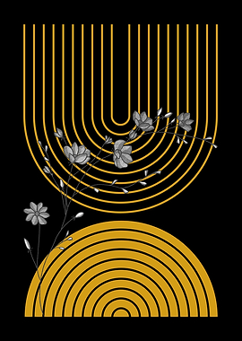 Golden Arches with Flowers