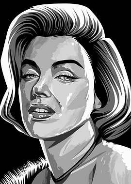 Marilyn Monroe Black and White Portrait