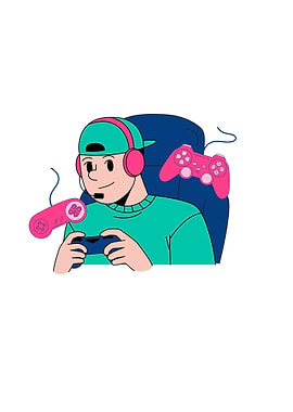 Gamer with Headphones