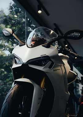 White Ducati SuperSport 950