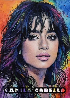 Camila Cabello Watercolor Portrait